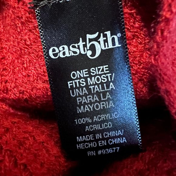 East 5th-ONE SIZE-wrap/scarf-Burnt Orange/Rusty-Fringes-Fall-Winter - Picture 2 of 9